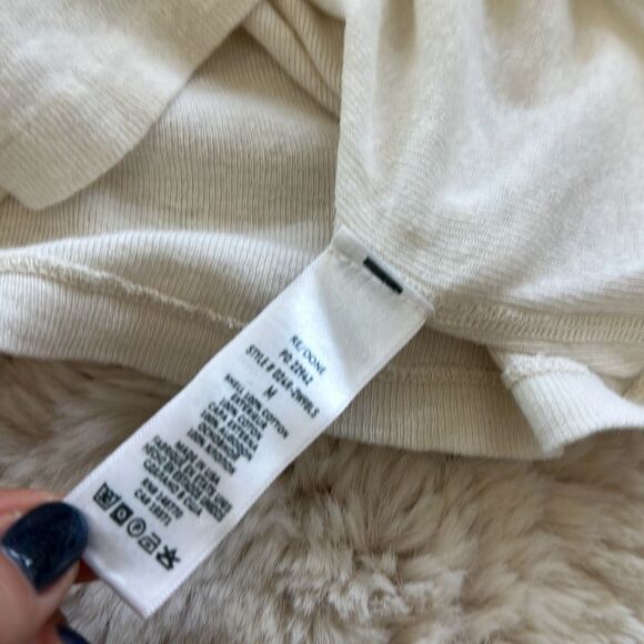 Re/Done '90s Baby Long-Sleeve in Vintage White Size M - Picture 11 of 12